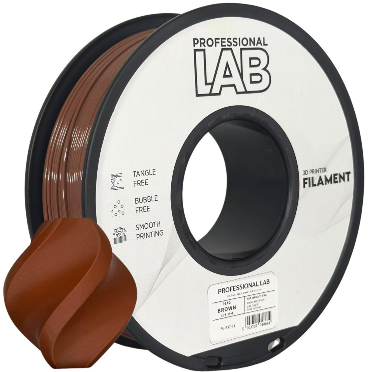 PETG Filament Braun 1,75 mm – 1 kg | Professional Lab