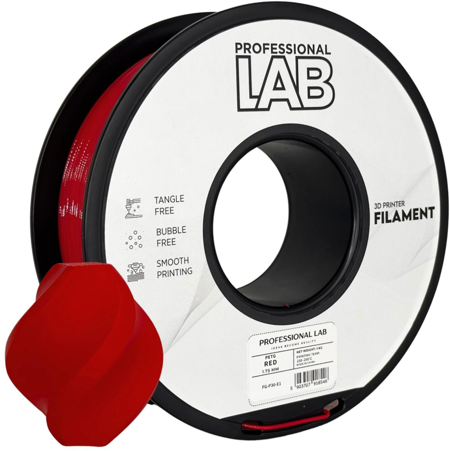 PETG Filament Rot 1,75 mm – 1 kg | Professional Lab