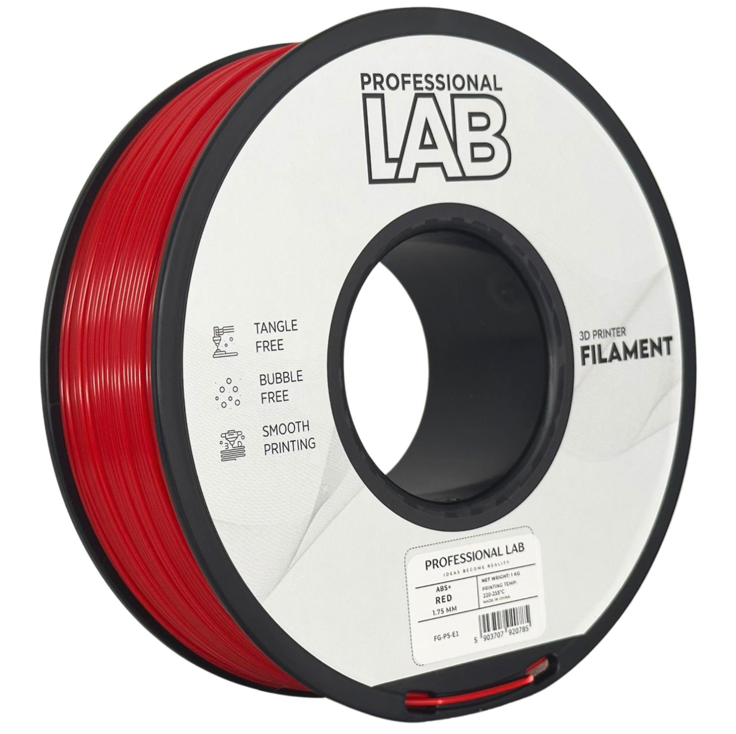 ABS+ Filament Rot 1,75 mm – 1 kg | Professional Lab