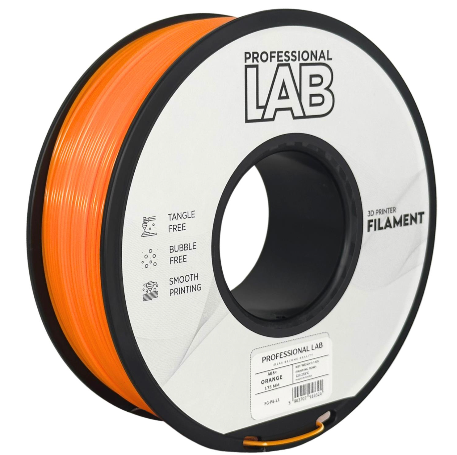 ABS+ Filament Orange 1,75 mm – 1 kg | Professional Lab