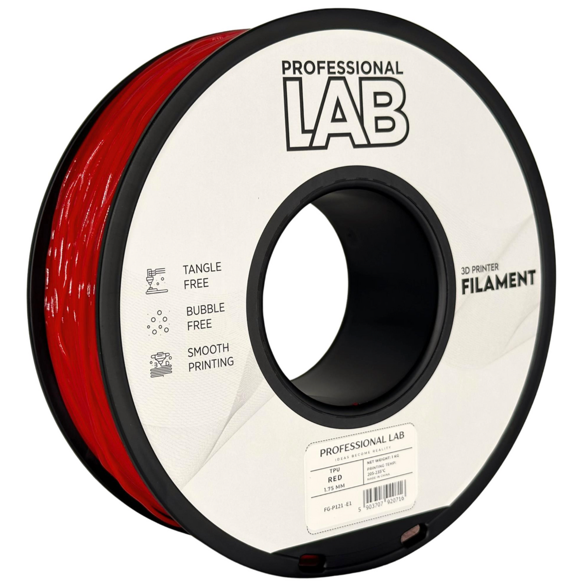 TPU Filament Rot 1,75 mm – 1 kg | Professional Lab